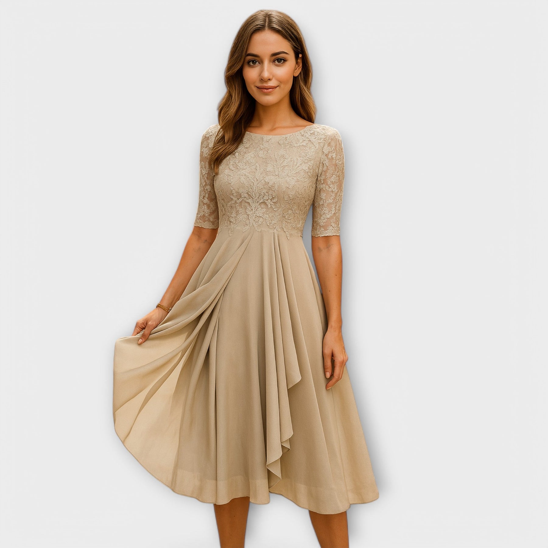 Martyna – Elegant Lace Midi Dress