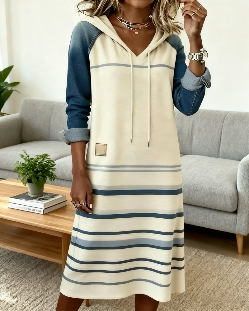 Eliza | Striped Hooded Dress
