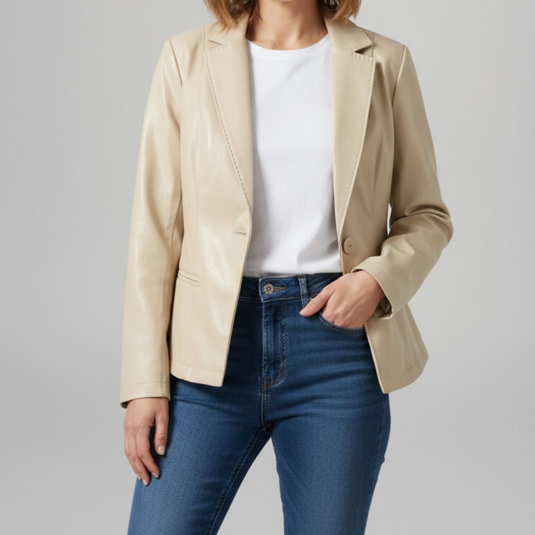 Caitlyn | Lambskin Leather Blazer