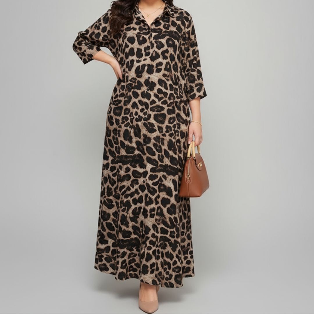 Chelsea | Leopard Print Maxi Dress