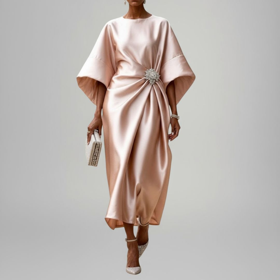 Claudia - Elegant Long Satin Dress