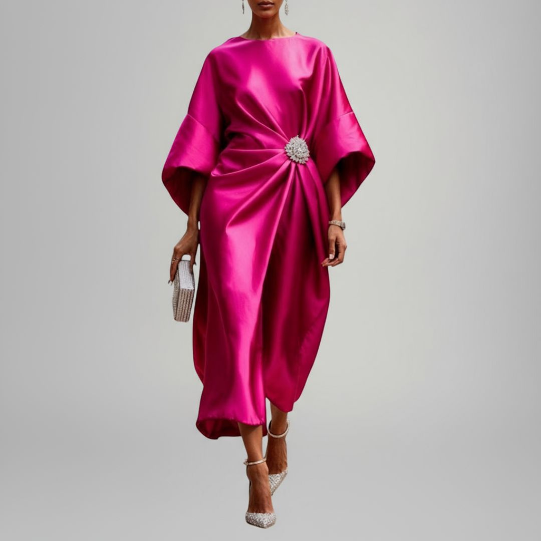 Claudia - Elegant Long Satin Dress