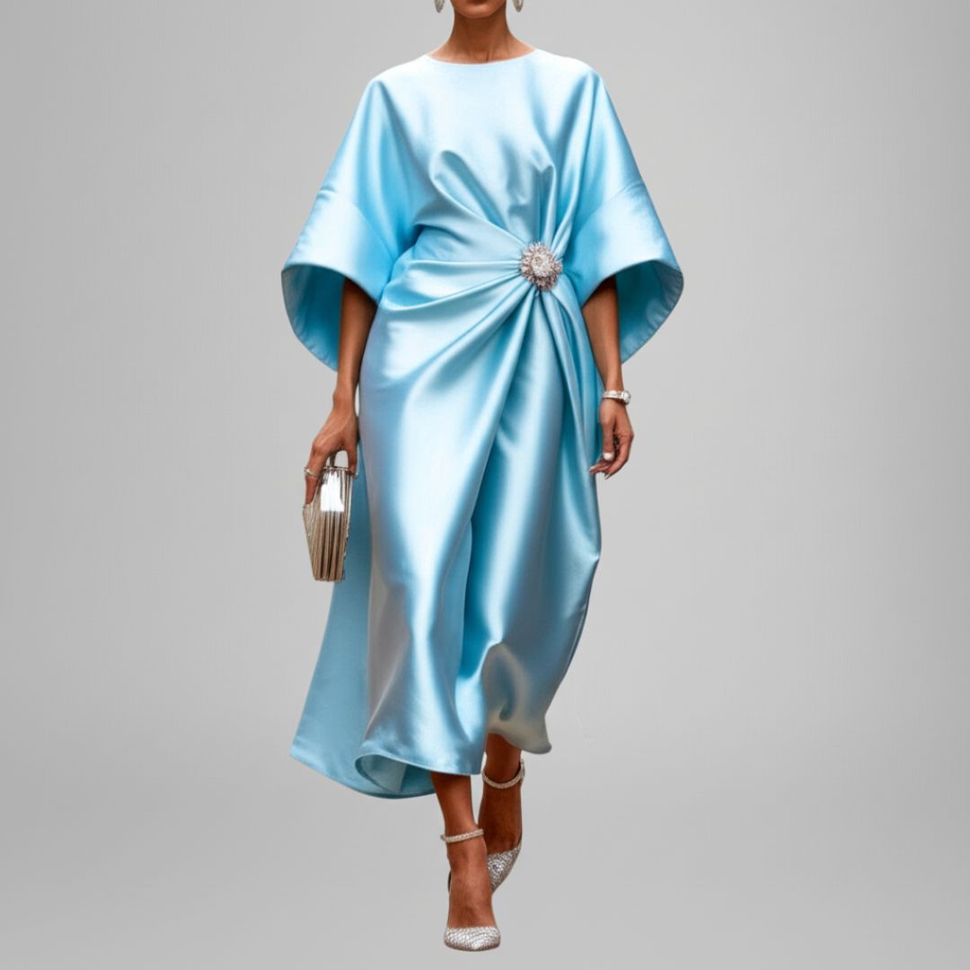 Claudia - Elegant Long Satin Dress