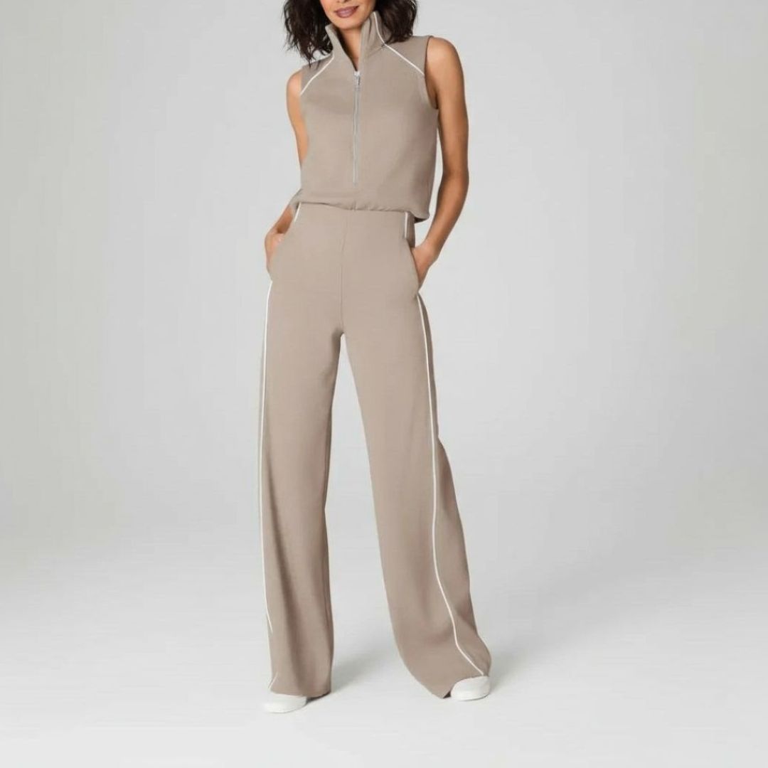 Karrie - Sleeveless Mockneck Jumpsuit