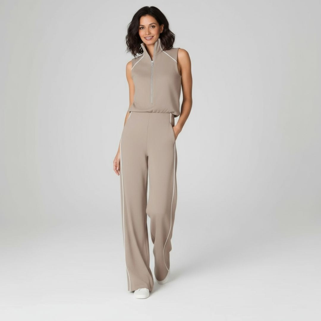 Karrie - Sleeveless Mockneck Jumpsuit