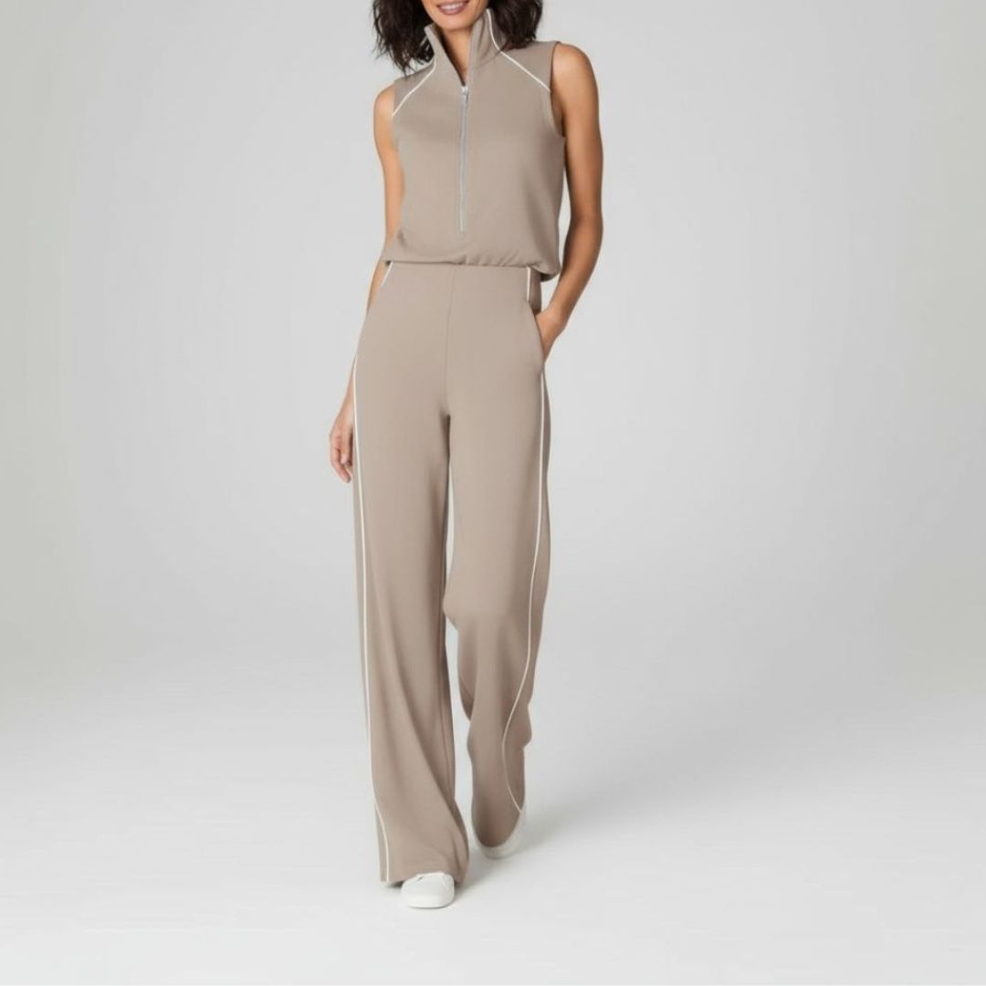 Karrie - Sleeveless Mockneck Jumpsuit
