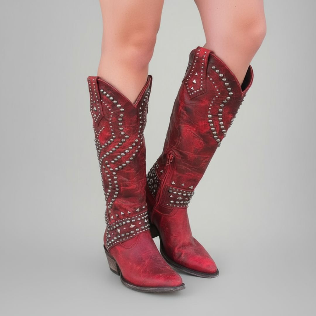 Mary - Western Knee-High Boots