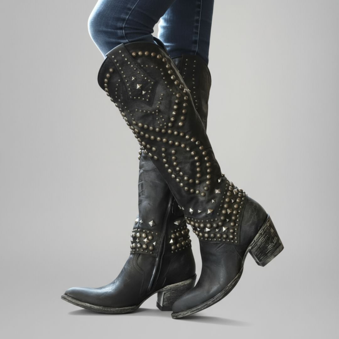 Mary - Western Knee-High Boots
