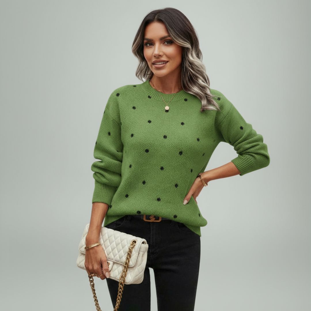Nina - Polka Dot Knitted Sweater
