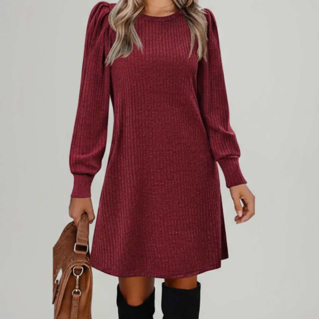 Normie | Knitted Lantern Sleeve Dress