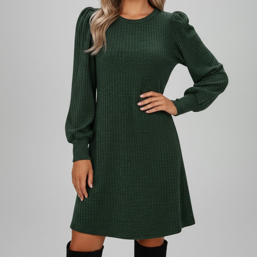 Normie | Knitted Lantern Sleeve Dress