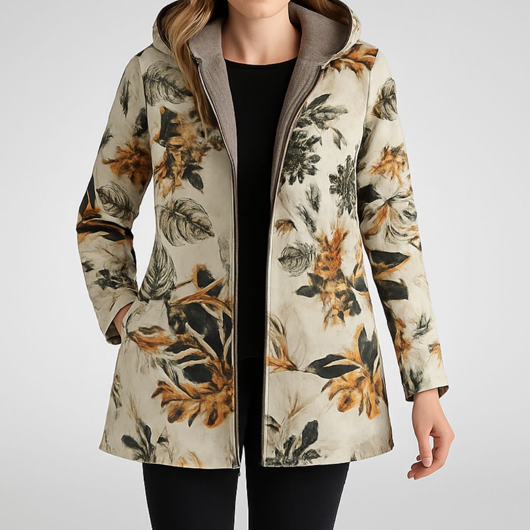 Sofia - Stylish Floral Fleece Jacket