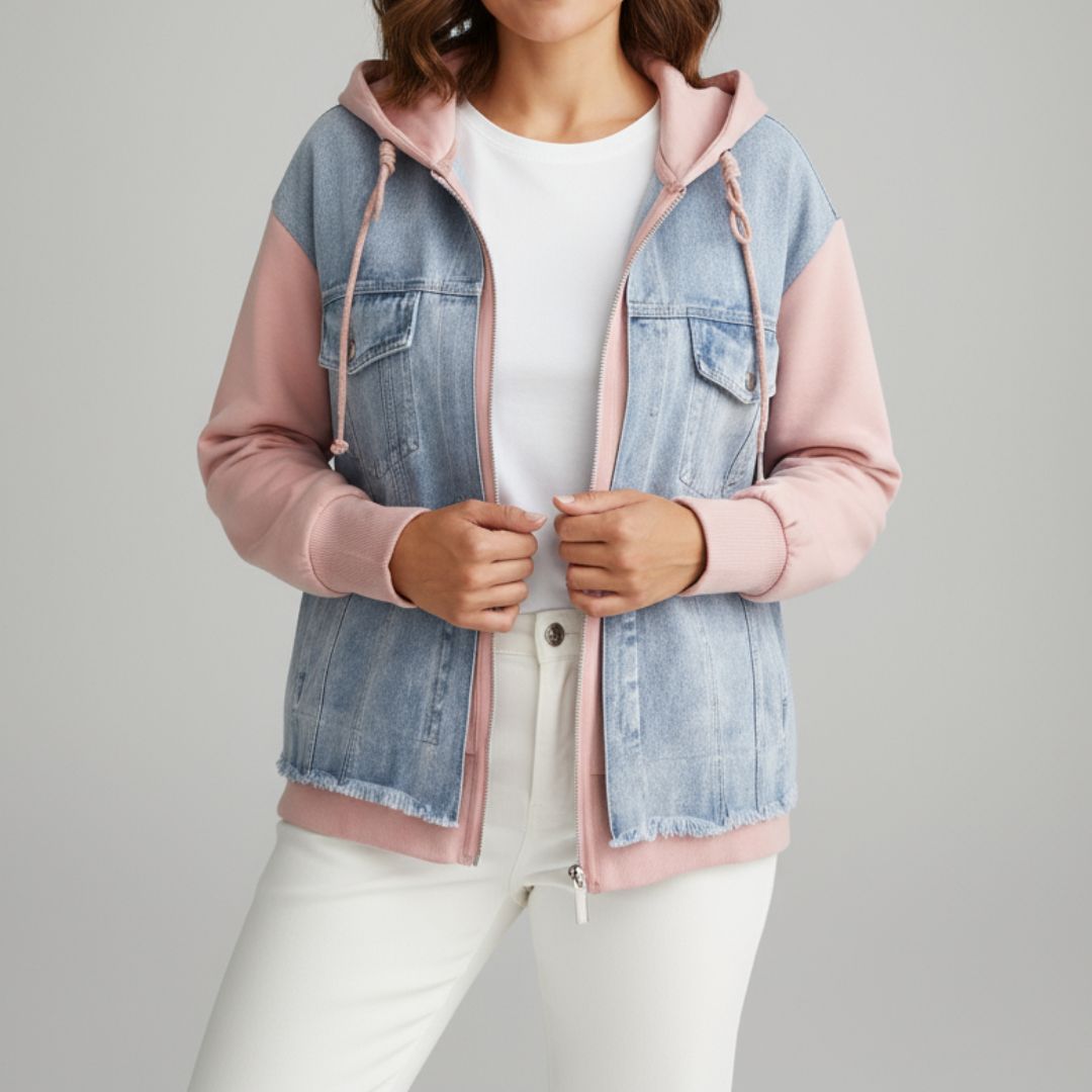 Vivian | Denim Hoodie Jacket