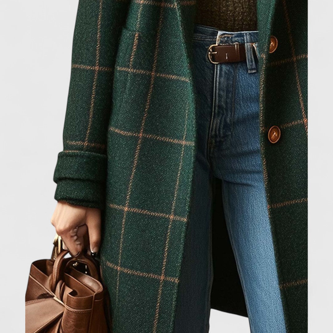 Hazel™ | Vintage Style Check Coat