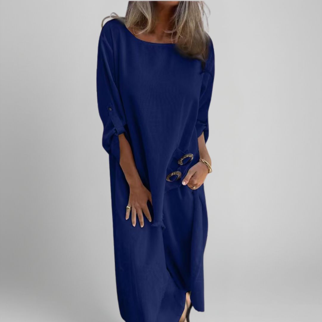 Bettina | Cotton-Linen Dress + Pants - Comfortable Two-Piece Set