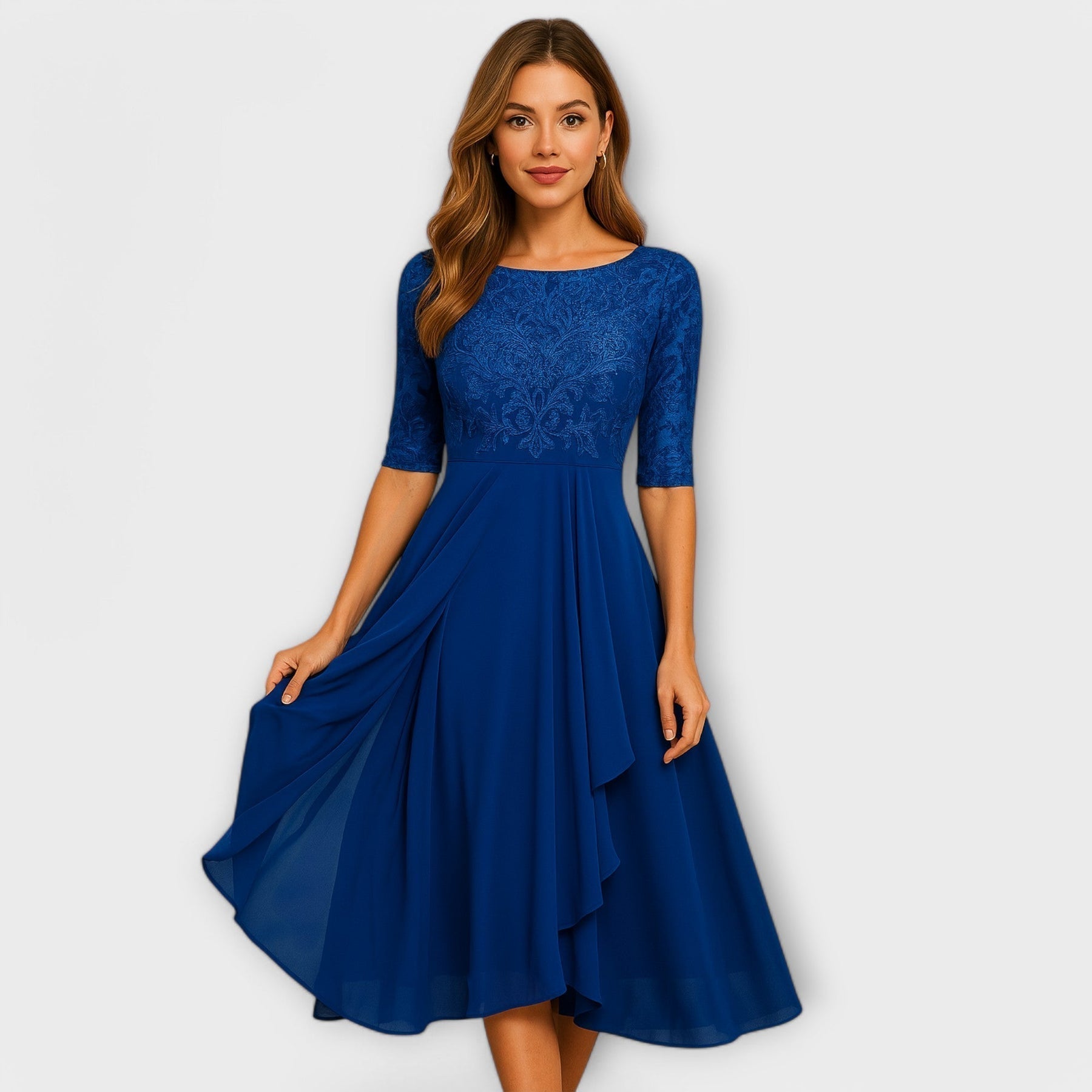 Martyna – Elegant Lace Midi Dress