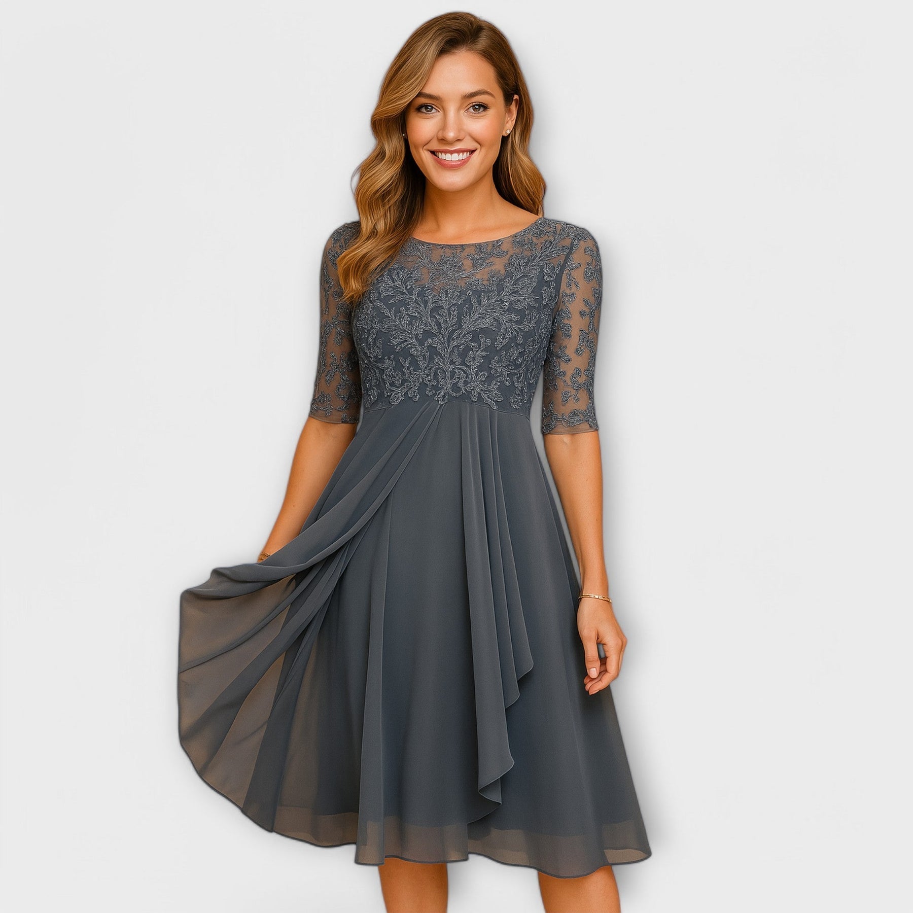 Martyna – Elegant Lace Midi Dress