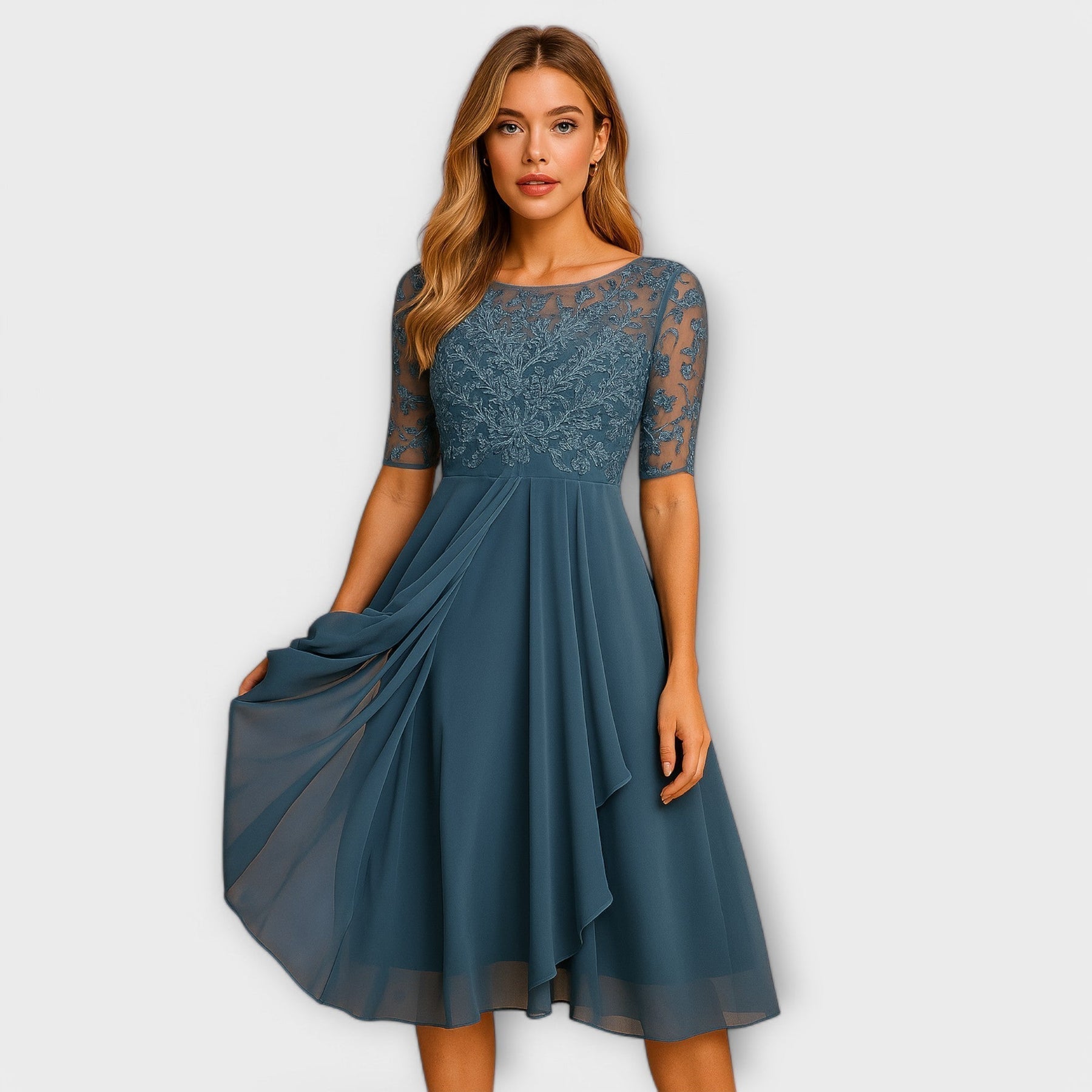 Martyna – Elegant Lace Midi Dress