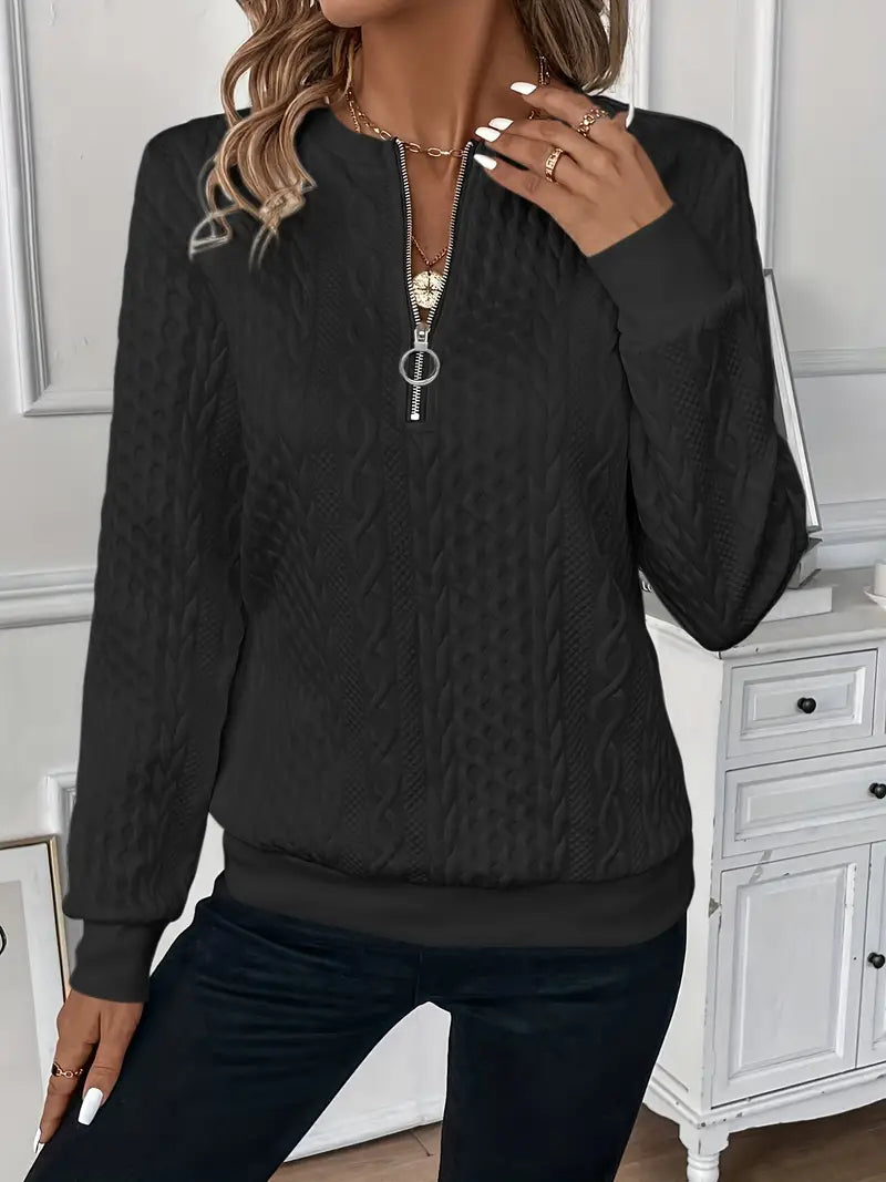 Maria | Elegant Zip-Up Sweater