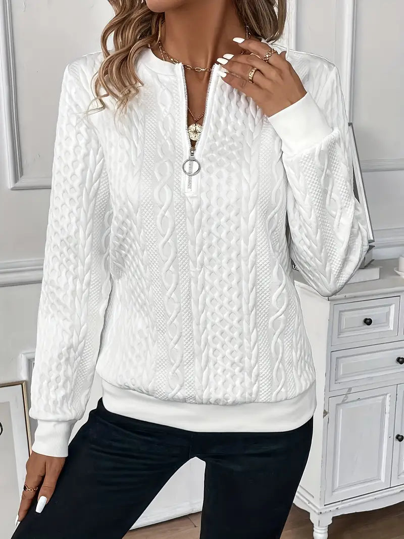 Maria | Elegant Zip-Up Sweater