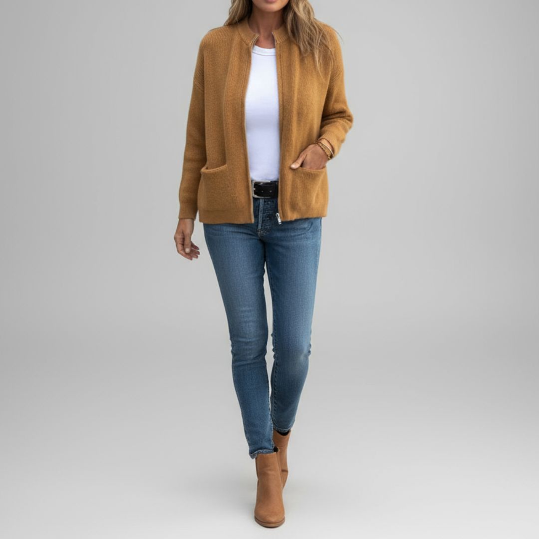 Andrea - Everyday Cardigan With Zipper