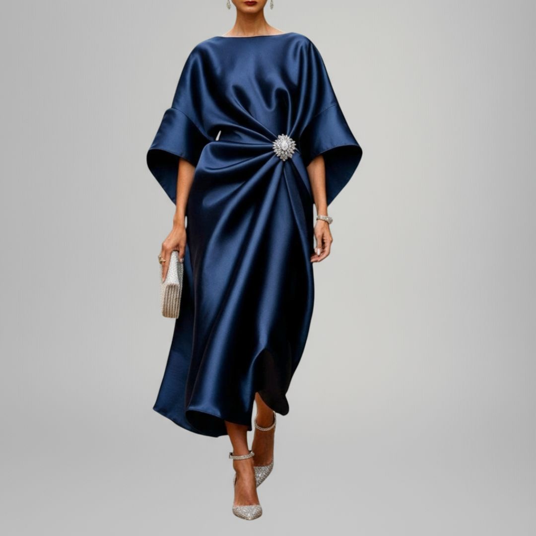 Claudia - Elegant Long Satin Dress