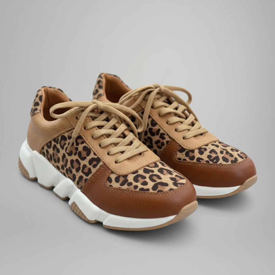 Crizzy | Comfortable Leopard Trainers
