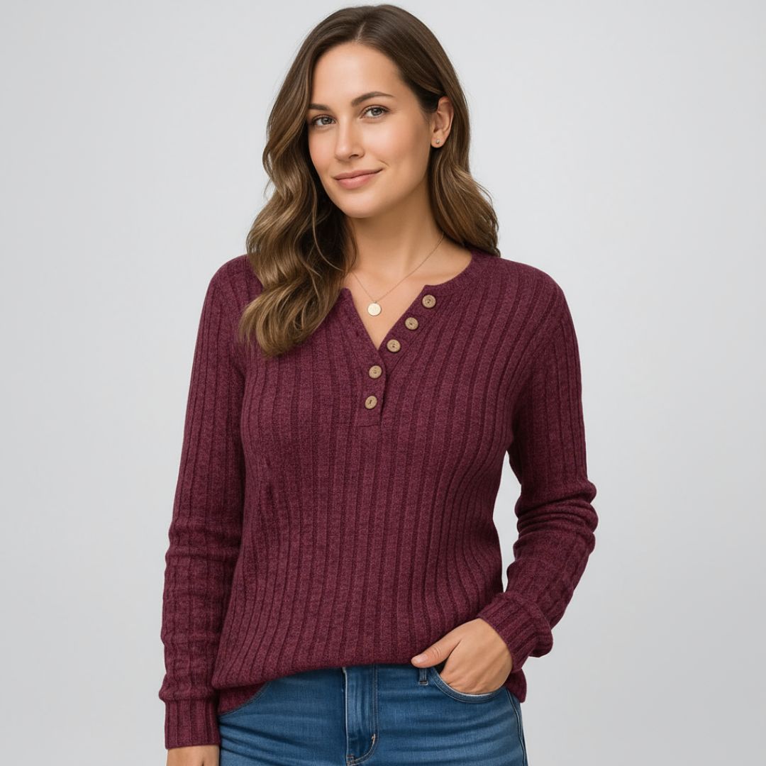 Fien |  Button-up knit Sweater