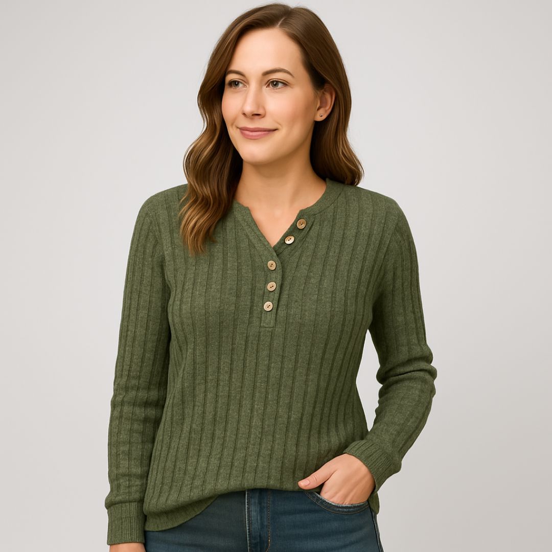 Fien |  Button-up knit Sweater
