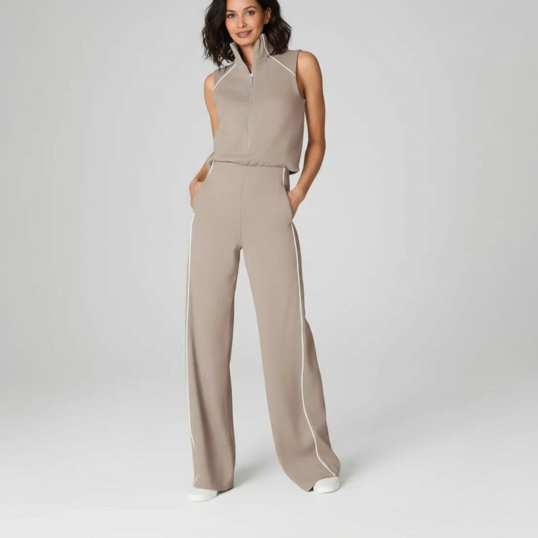 Karrie - Sleeveless Mockneck Jumpsuit