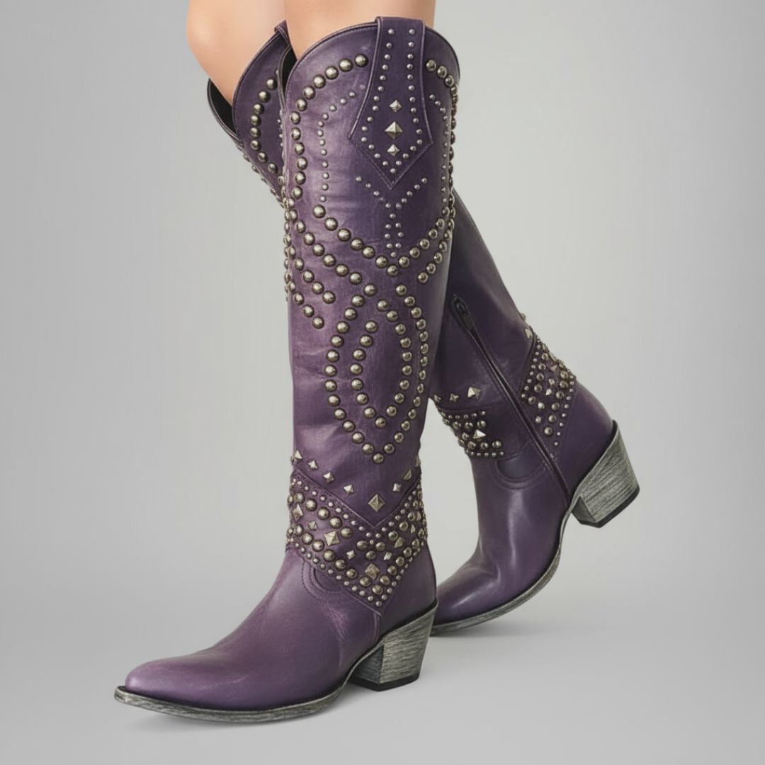 Mary - Western Knee-High Boots