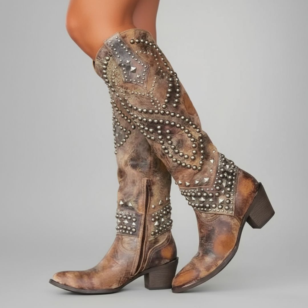 Mary - Western Knee-High Boots