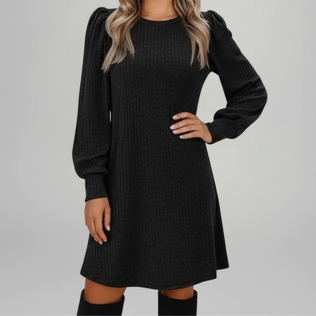 Normie | Knitted Lantern Sleeve Dress