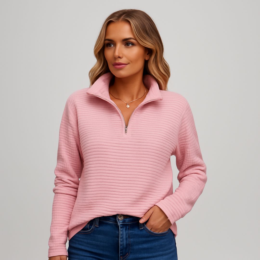 Suzanne | Half-Zip Detailed Pullover