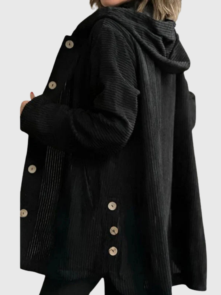 CLAUDINE CORDUROY HOODED JACKET