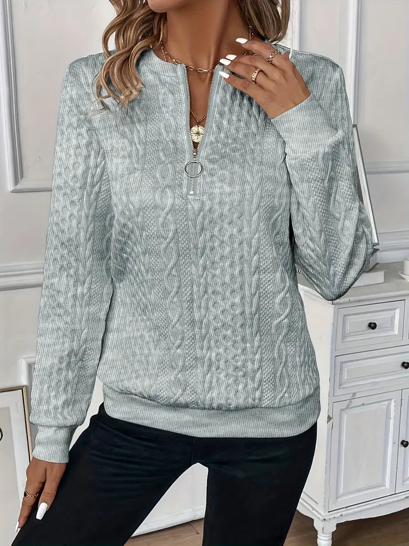 Natalie | Elegant Zip-Up Sweater