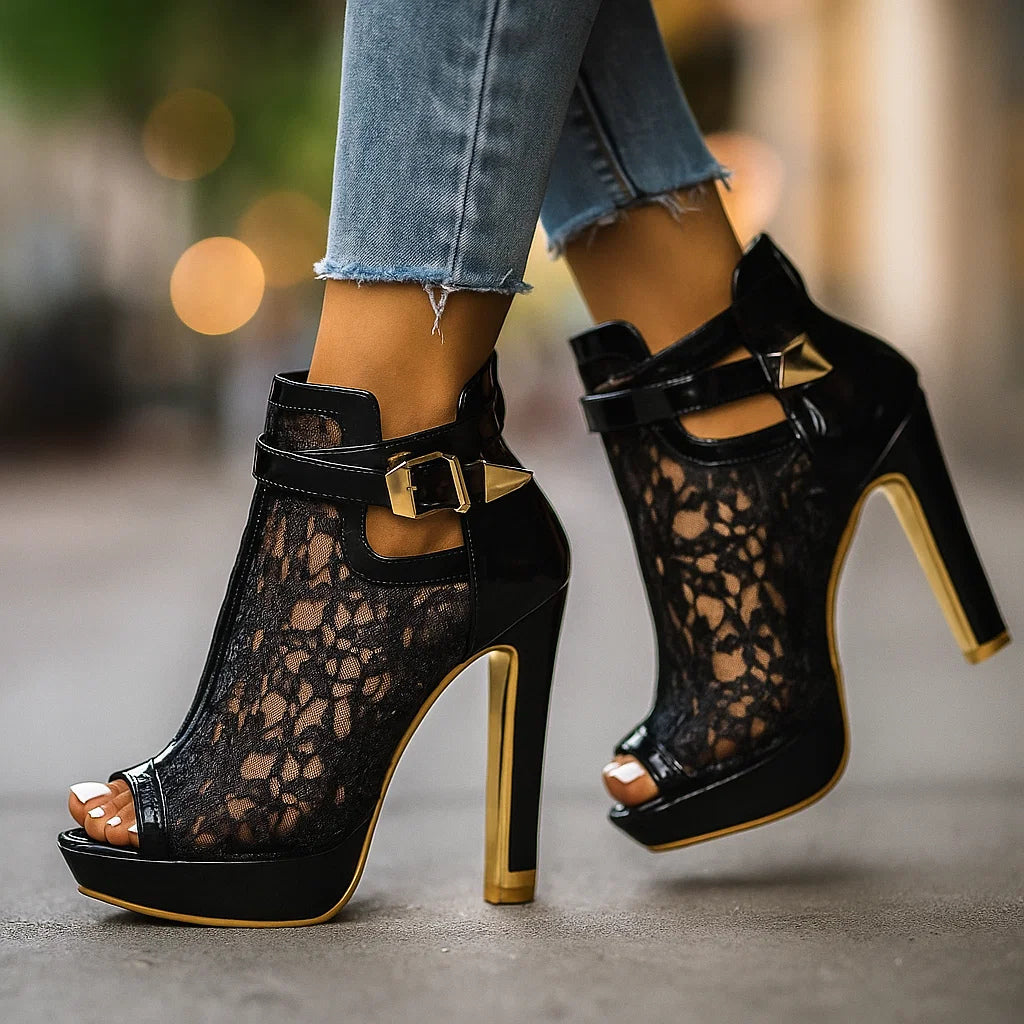 LILIANA | LACE HEELS