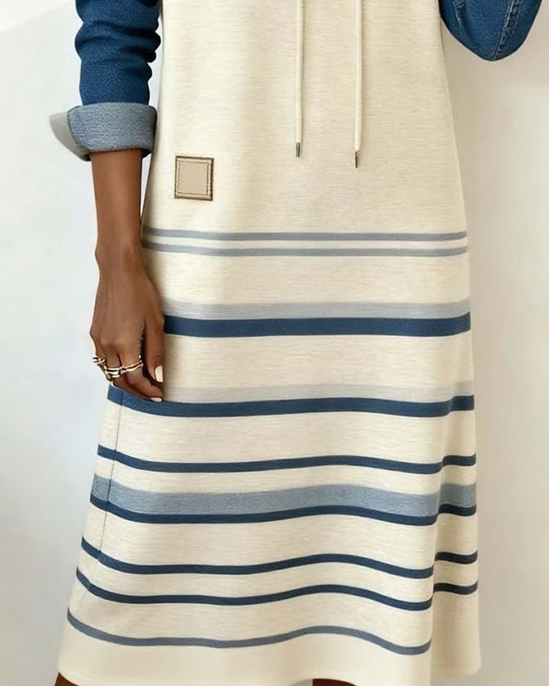 Eliza | Striped Hooded Dress
