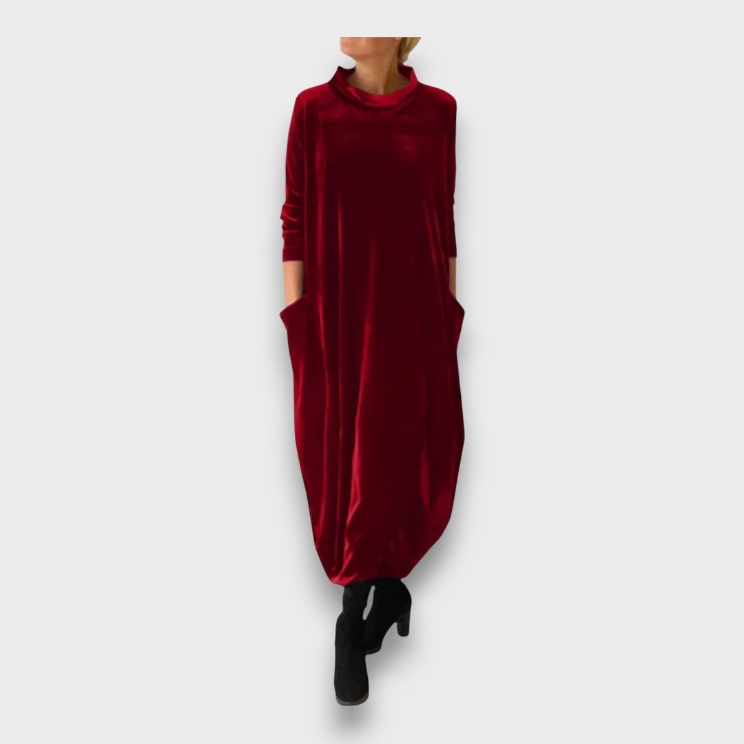 Éloura - Velvet Elegant Maxi Dress